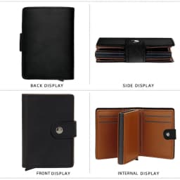 Rfid Small Men Wallets Luxury Brand Credit Card Holder Money Bags Pop Up Bank Cardholder Wallet Wallet for Men Cartera Hombre