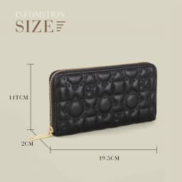 PG Women's Wallet Large Capacity Wallet Rectangular Card Holder Purse with Zipper for Party