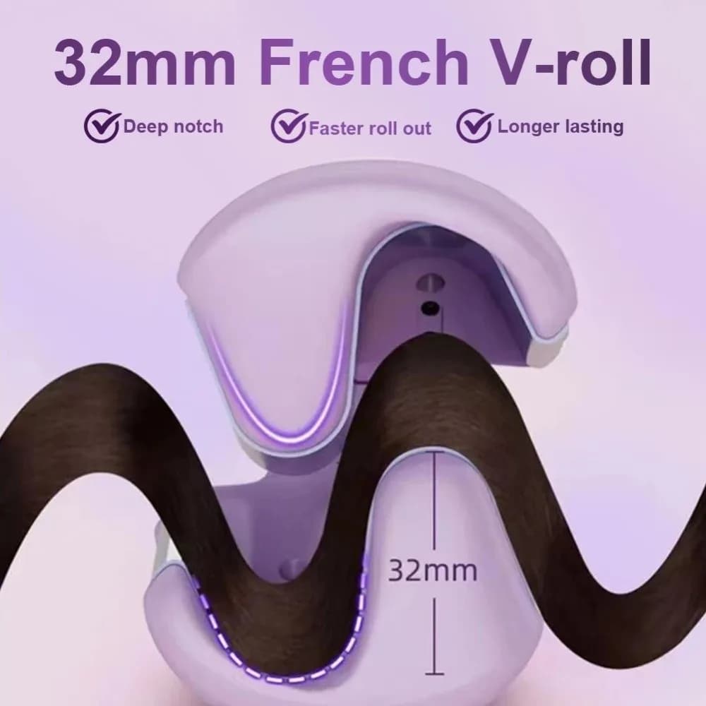 Large Curl 32MM Water Wave Hair Curler Quick Heating Plastic Casing Egg Roll Hair Curling Temperature Control