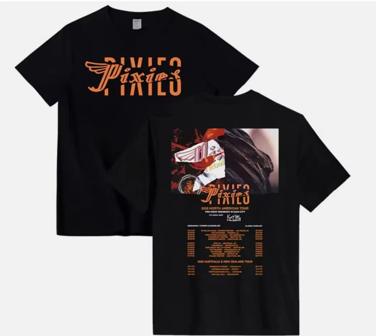 Pixies Tour 2025 NEW T-shirt Summer Short Sleeve Shirt