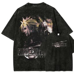 Final Fantasy Washed T-shirt 2026 New Model personality Clothes shirt Year round clothing Streetwear Trendy high quality soft