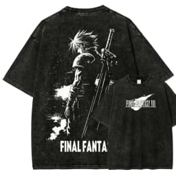 Final Fantasy Washed T-shirt 2026 New Model personality Clothes shirt Year round clothing Streetwear Trendy high quality soft