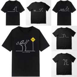 Osvaldo Cavandoli La Linea Cartoon Print TShirt Men Women Unisex Streetwear Fashion Harajuku Kawaii T-shirt Women's Y2K Clothing
