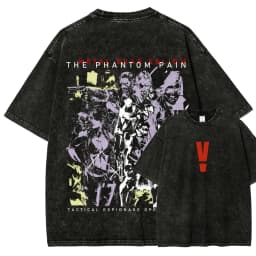 Metal Gear Solid Washed T-shirt 2026 New Model personality Clothes shirt Year round clothing Streetwear Trendy high quality soft