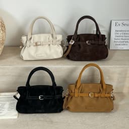 Fashion Solid Color Handbag Large Capacity PU Shoulder Bag Versatile Tote Bag Women