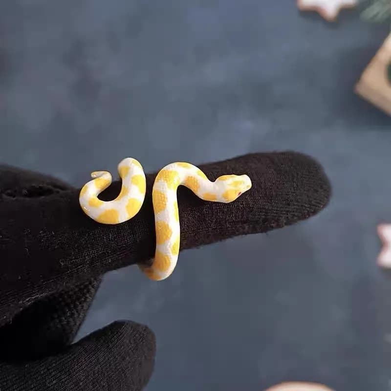Healing Simulation Corn Snake Open Ring Adjustable Index Finger Ring Niche Ins Style Creative Jewelry