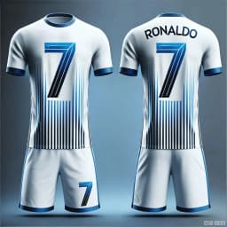 26 New Cool Gradient Football Jersey # Ronaldo # 7 Adult/children's Parent-child Jersey Short Sleeved Shorts Sports Set Kids
