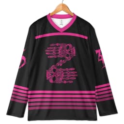 Spring Summer Men's Long-Sleeved Top Zeds Dead Rave Jersey Skeleton Hands Hockey Shirt Dubstep Festival Outfit Quick-drying Top