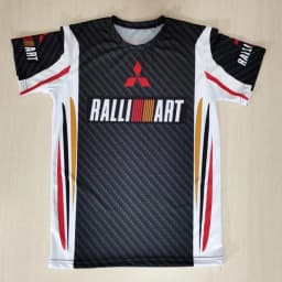 Mitsubishi Ralliart motorsport T-shirt, men's and women's, breathable, quick-drying, stretchy, casual, training, and travel top
