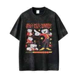 Washed Vintage Game Deltarune Spamton Funny Meme T-shirt Men's Women Clothing Casual Humor Lover Short Sleeve Oversized T Shirts