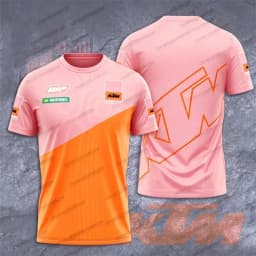 T-shirt à manches courtes col rond co-marqué KTM Racing Team sport décontracté pour les fans de course à porter au quotidien