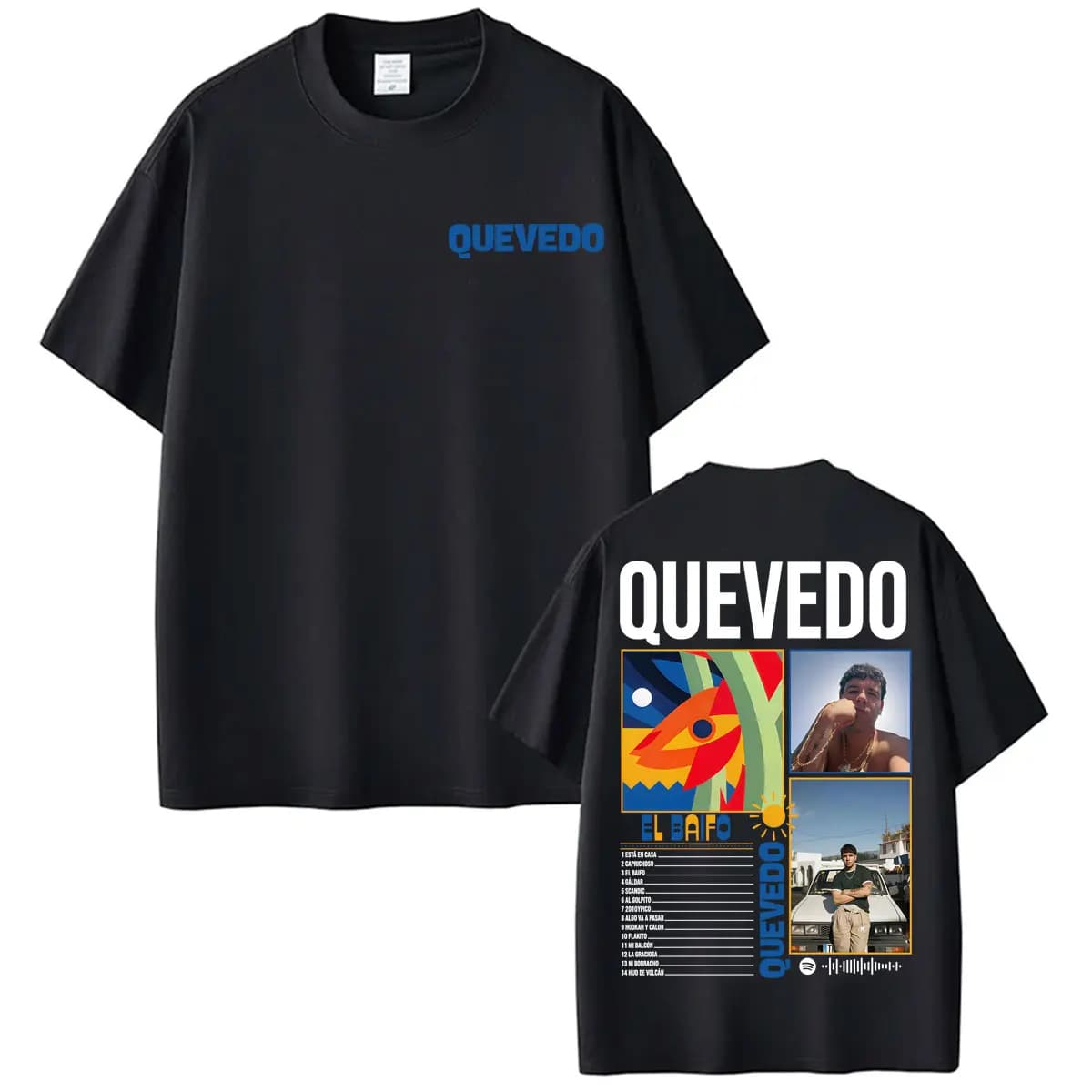 Rapper Quevedo 2026 EL BAIFO Graphic T-shirts for Men Women Harajuku Vintage Gothic T Shirt Casual 100% Cotton Oversized T-shirt