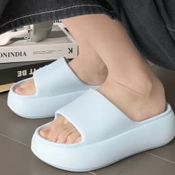 Summer Thick Bottom Cloud Slippers For Women Solid Color EVA Platform Sandals Woman Soft Sole Non-slip Beach Pillow Slides