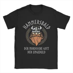 Hammersbald Viking God of Impatience T Shirt Men Cotton Vintage T-Shirts Crew Neck Tees Short Sleeve Tops Graphic Printed
