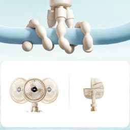 Mini Octopus Fan with Flexible Tripod Portable Handheld Rechargebale Baby Car Seat Adjustable Degree for Office Room Car
