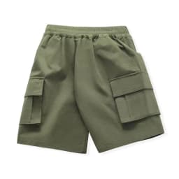 New Summer Teenage Boys Shorts Pants Casual Solid Color Loose Knee-Length Cargo Pants For Kids 3-14 Years Children Trousers