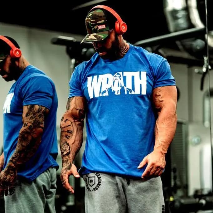 GYM Muscle Brother Fitness Cotton T-shirt Men Summer Breathable Loose Stretch Breathable Short Sleeve New Trend Training Clothes