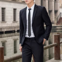 Suit Men's Casual Formal Business Gentleman Solid Color (Blazer+Trousers) Hosting Four Seasons Slimming Wedding Fashion Suit