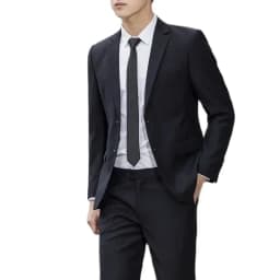 Suit Men's Casual Formal Business Gentleman Solid Color (Blazer+Trousers) Hosting Four Seasons Slimming Wedding Fashion Suit