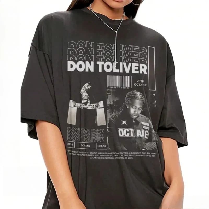 Don Toliver Octane graphic T-shirt, retro hip-hop streetwear F6BW pure cotton couple shirt harajuku t shirts vintage clothes