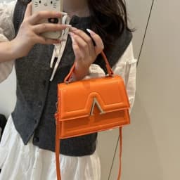 Casual Retro Shoulder Bag Candy Color Street Trend Crossbody Bag PU Material Large Capacity Ladies Handbag
