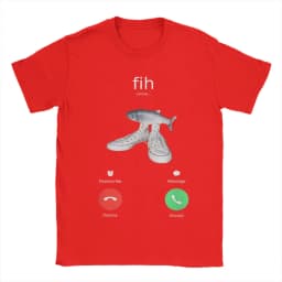 Fih Meme Fish Calling Shirt Misspelled Fih Is Calling Women Crew Neck Pure Short Sleeve Tee Harajuku Sleeve Aesthetic Clothes