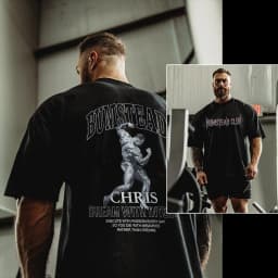 2026 GYM New Short-sleeved American-style Loose T-shirt for Fitness - Three-quarter Open Back with Five-quarter Sleeves