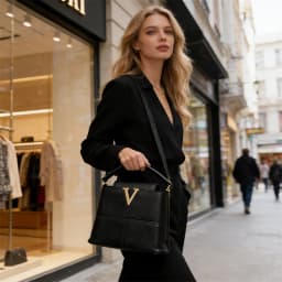 Chic V-Logo Mini Totes Bags Luxury Leather Crossbody Shoulder Bags Color-Block Handbag Purse Satchels Versatile Top-Handle Bags