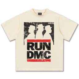 RUN DMC Raising Hell Graphic T-Shirt Unisex Oversized Hip Hop Group Casual Cotton Short Sleeve Retro Streetwear For Daily