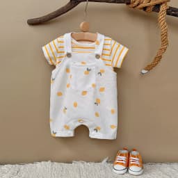 Infant Cartoon Lemon BABY Romper Short Sleeve for Boys Girls Overall One Piece Cute Newborn Outfit Summer 0-3Y