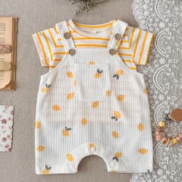 Infant Cartoon Lemon BABY Romper Short Sleeve for Boys Girls Overall One Piece Cute Newborn Outfit Summer 0-3Y