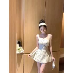 Polka Dot Strapless Dress Women's Summer 2026 New Arrival Elegant and Stunning A-Line Puffy Short Skirt