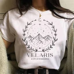 A Court of Thorns and Roses Literary Fiction Velaris City of Starlight Vintage Shirt SJM Merch Harajuku Sleeve Aesthetic Clothes