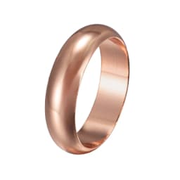 Vinterly Pure Copper Rings for Women Men 6mm Wide Finger Jewelry Shiny High Polished Metal Minimalist Copper Ring