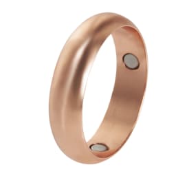 Vinterly Pure Copper Rings for Women Men 6mm Wide Finger Jewelry Shiny High Polished Metal Minimalist Copper Ring