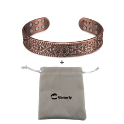 Vinterly Pure Copper Bracelets Vintage Viking Yggdrasil 15mm Adjustable Bangles Health Energy High Magnet Jewelry Male Resizable