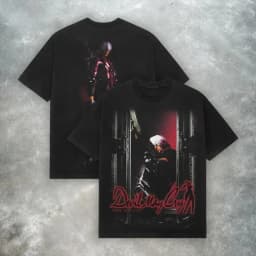 Vintage Devil May Cry Horror Video Game Y2K Retro T Shirt Women's Men Cotton Tee Summer Spring Oversized Novelty Streetwear Top
