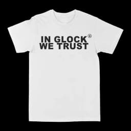 In Glock We Trust Graphic Tee T-Shirts Summer Men's Women Leisure Cotton Tees Shirt O Neck Short Sleeve Tops Loose Casual Trendy