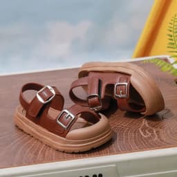 Fashion Solid Korean Kid Sandals Summer New Versatile Anti Slip Soft Bottom Girl Boy Beach Sandal Kindergarten Anti Kick Sandals