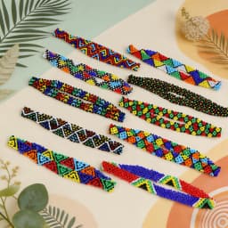 5/10Pcs/Lot Fashion Elegant Charm Ethnic Resin Beads Multicolor Elastic Necklaces For Women Boho Multilayer Jewelry Party Gifts