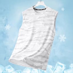 2026 New Camouflage Ice Silk Quick Dry Round Neck Vest Summer Thin Breathable Outdoor Running Trendy Sleeveless Tank Top