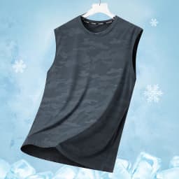 2026 New Camouflage Ice Silk Quick Dry Round Neck Vest Summer Thin Breathable Outdoor Running Trendy Sleeveless Tank Top