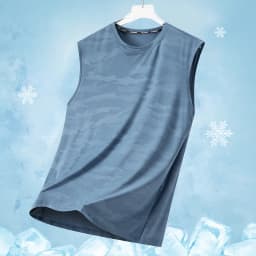 2026 New Camouflage Ice Silk Quick Dry Round Neck Vest Summer Thin Breathable Outdoor Running Trendy Sleeveless Tank Top