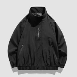 Spring Autumn New Baseball Collar Short Loose Solid Color Jacket Men Business Casual Thin Coat Trend Windbreaker Zipper Jacket