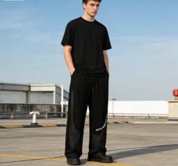 Men's Ice Silk Anti-Mosquito Pants Mesh Breathable Casual Trousers Loose Fit Elastic Waist Drawstring Summer Streetwear Quick Dr