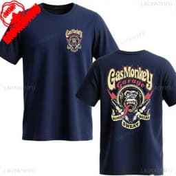 Amazing New Gas Monkeys Garage Summer Casual Cotton Short-sleev Essential Double-sided Gas Monkeys Garage Male Cotton T Shirt