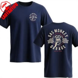 Amazing New Gas Monkeys Garage Summer Casual Cotton Short-sleev Essential Double-sided Gas Monkeys Garage Male Cotton T Shirt