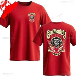Amazing New Gas Monkeys Garage Summer Casual Cotton Short-sleev Essential Double-sided Gas Monkeys Garage Male Cotton T Shirt