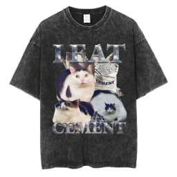 Wash More Spaghetti Less Upsetti Funny Cat Meme Tshirt Men Women Kawaii Cute T Shirt Oversized Cotton Cat Lover Tees Streetwear