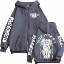 Bad Omen Band DYFL NA Tour Merch 2026 Jacket Sweatshirts Men's Harajuku Hip Hop Punk Zip Up Hoodie Casual Loose Zipper Pullovers
